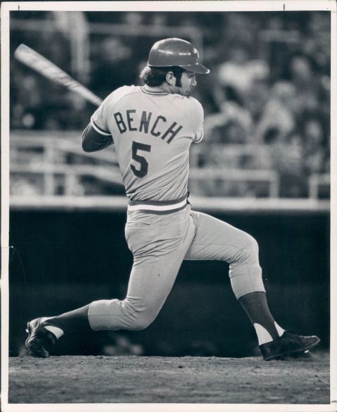 1973 Johnny Bench Cincinnati Reds "The Sporting News Collection Archives" Original Type 1 8"x10" Photo (Sporting News Collection Hologram/MEARS Type 1 Photo LOA)