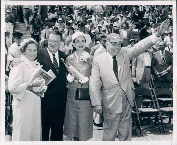 1958 Opening Day Festivities "The Sporting News Collection Archives" Original Type 1 8" x 10" Photo (Sporting News Collection Hologram/MEARS Type 1 Photo LOA) - Lot of 3