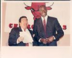 1988-93 Michael Jordan Chicago Bulls Chicago Sun-Times Original Type 1 Photo One With Adversary Jerry Krause - Lot of 14  (Sun Times Hologram/MEARS Type 1 Photo LOA)