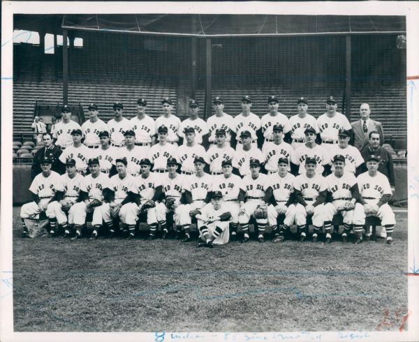 1940s Boston Red Sox featuring Ted Willams "The Sporting News Collection Archives" Original Type 1 8"x10" Photo (Sporting News Collection Hologram/MEARS Type 1 Photo LOA)