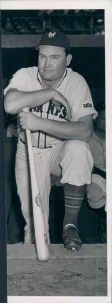 1949 Johnny Mize New York Giants "The Sporting News Collection Archives" Original Type 1 Production Art- Lot of 2 (Sporting News Collection Hologram/MEARS Type 1 Photo LOA)