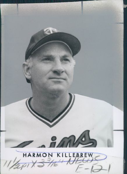 1971-74 Harmon Killebrew Minnesota Twins "The Sporting News Collection Archives" Original Type 1 Production Art - Lot of 2 (Sporting News Collection Hologram/MEARS Type 1 Photo LOA)