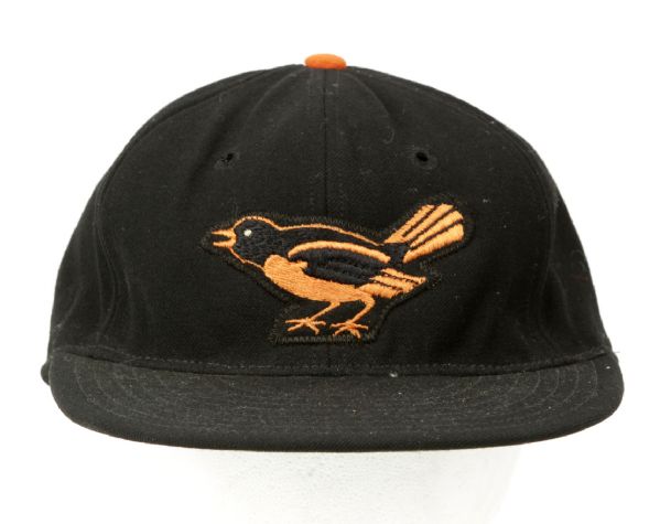 1954-55 Baltimore Orioles Tim McAuliffe Game Worn Inagural Season Style Cap - First Variation  (MEARS LOA) 