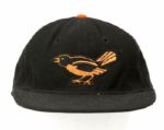 1954-55 Baltimore Orioles Tim McAuliffe Game Worn Inagural Season Style Cap - First Variation  (MEARS LOA) 