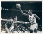 1988 Michael Jordan Chicago Bulls vs. Dennis Johnson (50 Point Game) "Chicago Sun-Times" Original Type 1 8" x 10" Photo (Sun Times Hologram/MEARS Type 1 Photo LOA)