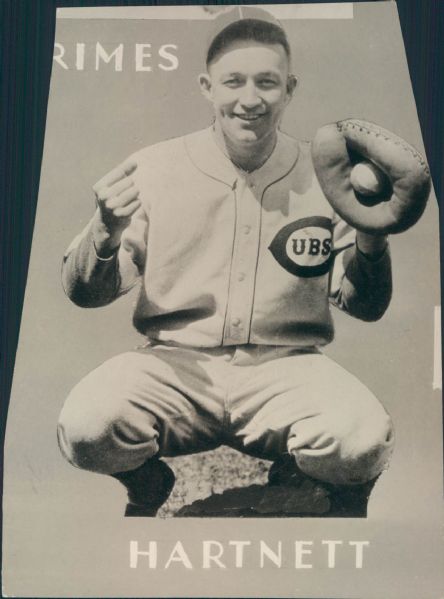 1937-41 Gabby Hartnett Chicago Cubs "The Sporting News Collection Archives" Original Type 1 Production Art (Sporting News Collection Hologram/MEARS Type 1 Photo LOA)