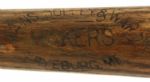 1900 Era Mains, Dolley &  Ward Side Written Mains Special Dead Ball Era Game Used Bat - 1888 Chicago White Stockings - 1891 Milwaukee  - (MEARS LOA) 