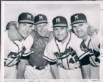 1954-59 Milwaukee Braves "The Sporting News Collection Archives" Original Type 1 8" x 10" Photo - Lot of 5 (Sporting News Collection Hologram/MEARS Type 1 Photo LOA)