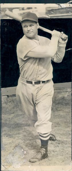 1940 Jimmie Foxx Boston Red Sox "The Sporting News Collection Archives" Original Type 1 8 1/4" x 6 1/2"  (Sporting News Collection Hologram/MEARS Type 1 Photo LOA)