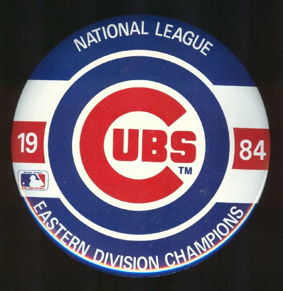1984 Chicago Cubs National League Eastern Division Champions Button