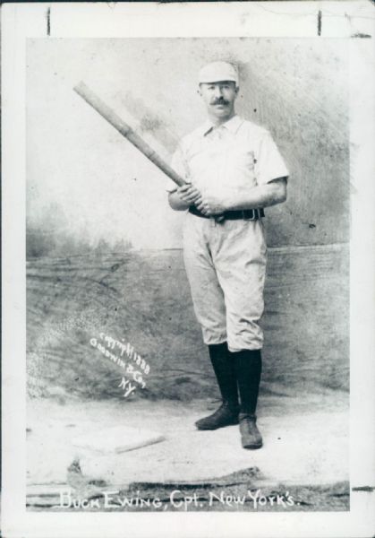 1887 depiction Buck Ewing New York Giants "The Sporting News Collection Archives"  3 1/2" x 5" Photo (Sporting News Collection Hologram/MEARS Photo LOA)