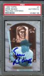 1999 Topps Hall Of Fame Collection Cubs Ernie Banks Signed Card #7 (PSA/DNA)