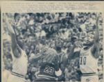 1984-85 Michael Jordan Chicago Bulls Chicago Sun-Times Original Type 1 Laser Photo - Lot of 13 (Sun Times Hologram/MEARS Type 1 Photo LOA)
