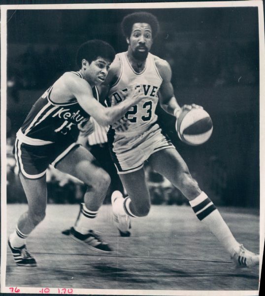 1974-76 Denver Rockets and Denver Nuggets ABA "The Denver Post Collection Archives" Original Type 1 Photo (Denver Post Collection Hologram/MEARS Type 1 Photo LOA) - Lot of 2