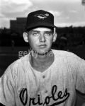 1954-55 Baltimore Orioles Tim McAuliffe Game Worn Inagural Season Style Cap - First Variation  (MEARS LOA) 