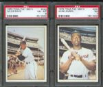 1978 TCMA The 1960s Braves Hank Aaron PSA 7 & Giants Willie Mays PSA 8