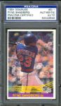 1984 Donruss Cubs Ryne Sandberg Signed Card #311 (PSA/DNA)
