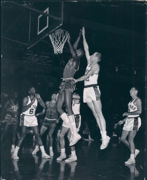 1961 Wilt Chamberlain Philadelphia Warriors Original Type 1 8" x 10" Photo SPORT Magazine Collection Hologram (MEARS Type 1 Photo LOA)
