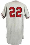 1954 Gene Conley Milwaukee Braves Game Worn Road Jersey (MEARS A10)