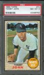 1968 Topps White Sox Tommy John #72 PSA NM-MT 8