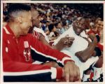 1988-93 Michael Jordan Chicago Bulls Chicago Sun-Times Original Type 1 Photo One With Adversary Jerry Krause - Lot of 14  (Sun Times Hologram/MEARS Type 1 Photo LOA)