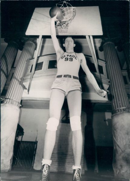 1945 George Mikan De Paul University "The Sporting News Collection Archives" Original Type 1 6" x 8" Photo (Sporting News Collection Hologram/MEARS Type 1 Photo LOA)