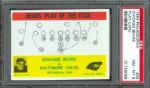1964 Philadelphia Gum Chicago Bears Play Card George Halas #28 PSA NM-MT 8