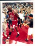 1988-93 Michael Jordan Chicago Bulls Chicago Sun-Times Original Type 1 Photo One With Adversary Jerry Krause - Lot of 14  (Sun Times Hologram/MEARS Type 1 Photo LOA)