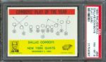 1964 Philadelphia Gum Dallas Cowboys Play Card Tom Landry #56 PSA NM-MT 8