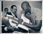 1985-91 Michael Jordan Chicago Bulls Signing Autographs Chicago Sun-Times Original Type 1 8 x 10 Photo Lot of 5 (Sun Times Hologram/MEARS Type 1 Photo LOA)
