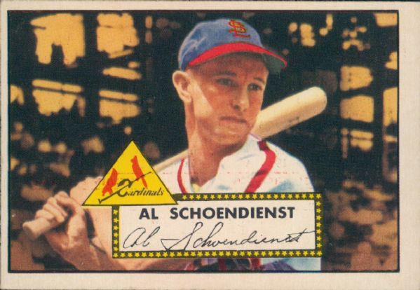1952 Red Schoendienst St. Louis Cardinals Topps Trading Card