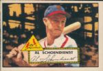 1952 Red Schoendienst St. Louis Cardinals Topps Trading Card