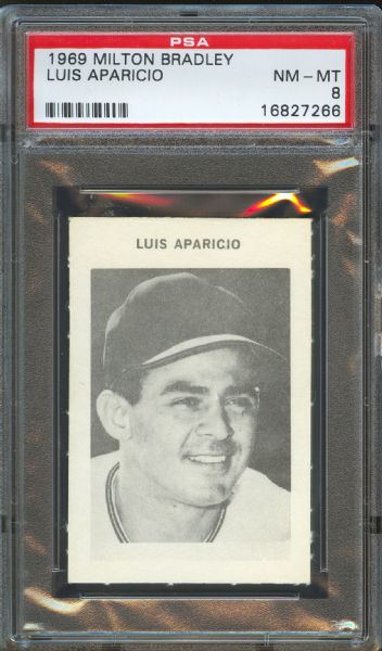 1969 Milton Bradley White Sox Luis Aparicio PSA NM-MT 8