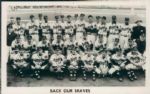 1953 Inaugural Season Milwaukee Braves 3" x 5" Post Card - Rare Miller Brewing & WTMJ radio advertising back