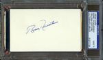 Bobby Richardson Yankees Signed Index Card (PSA/DNA MINT 9)