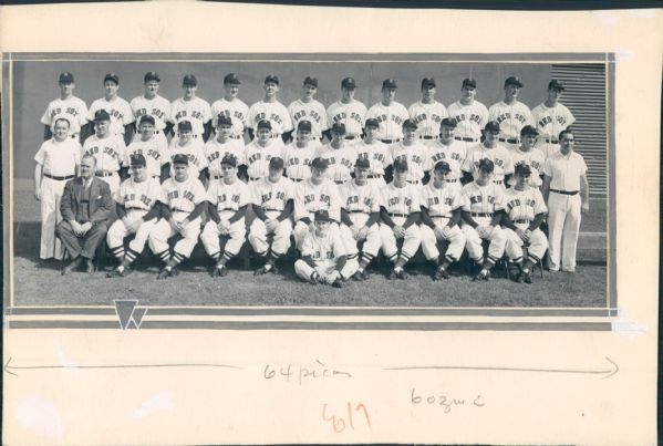 1946 Boston Red Sox featuring Ted Williams "The Sporting News Collection Archives" Original Type 1 Production Art (Sporting News Collection Hologram/MEARS Type 1 Photo LOA)