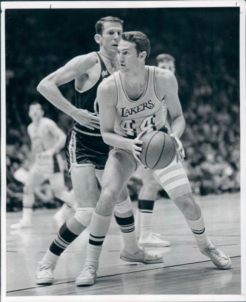1969 Jerry West Los Angeles Lakers "The Sporting News Collection Archives" Original Type 1 8"x10" Photo (Sporting News Collection Hologram/MEARS Type 1 Photo LOA)