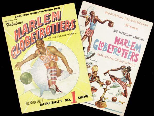 1952-53 and 1960-61 Harlem Globetrotters Souvenir Programs - Lot of 2