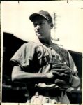 1946-58, 1982 Bob Lemon Cleveland Indians "The Sporting News Collection Archives" Original Type 1 8" x 10" Photos (The Sporting News Collection Hologram/MEARS Original Type 1 Photo LOA) - Lot of 2