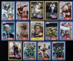 1986-91 Pro Football Hall of Famers Signed Card - Lot of 14 w/ Lamar Hunt Ray Nitschke Gene Upshaw - JSA