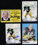 1969-94 Ray Nitschke Green Bay Packers Signed Card - Lot of 4 - JSA