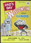 1956 University of Illinois Program Collection Lot of 13 Ray Nitschke Sophomore Season First Season Playing Green Bay Packers Legend
