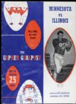 1956 University of Illinois Program Collection - Lot of 10 Ray Nitschke Junior Season Green Bay Packers Legend