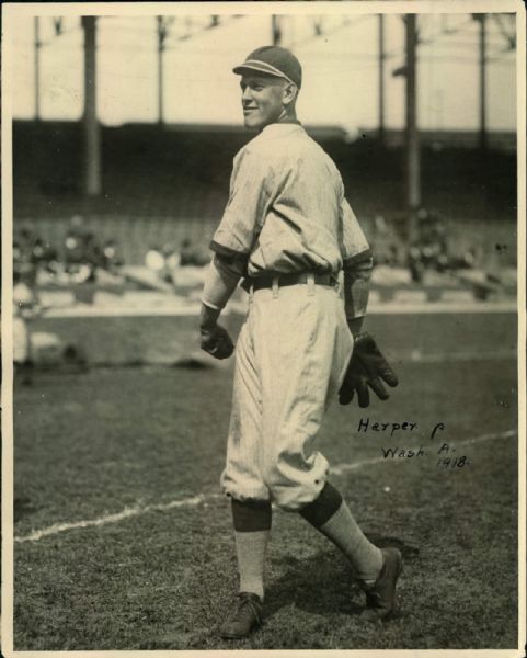 1918 Harry Harper Washington Senators "The Sporting News Collection Archives" Original Type 1 8" x 10" Photo (Sporting News Collection Hologram/MEARS Type 1 Photo LOA)