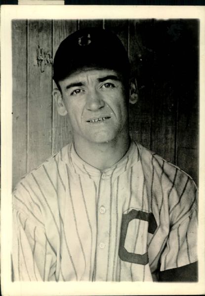1924-29 circa George Burns Cleveland Indians "The Sporting News Collection Archives" Original Type 1 5" x 7" Photo (Sporting News Collection Hologram/MEARS Type 1 Photo LOA)