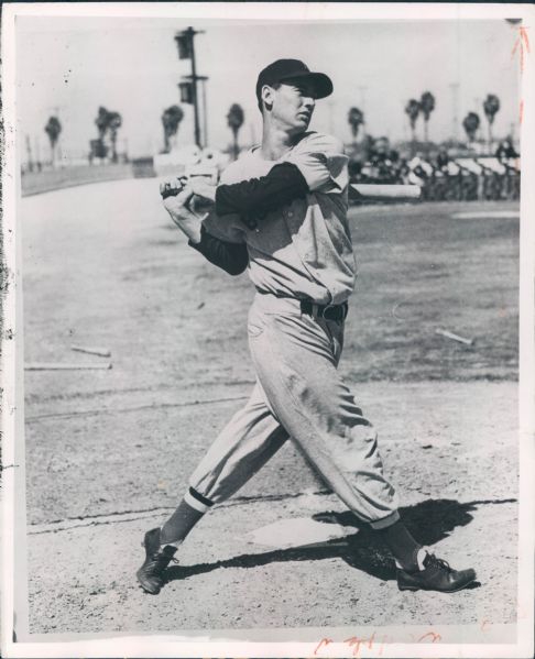 1940s Ted Williams Boston Red Sox "The Sporting News Collection Archives" Original Type 1 8"x10" Photo (Sporting News Collection Hologram/MEARS Type 1 Photo LOA)