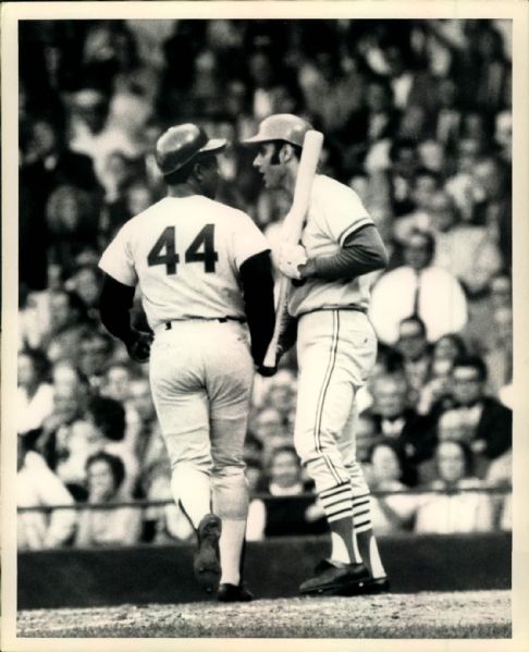 1971-73 Hank Aaron Atlanta Braves "The Sporting News Collection Archives" Original Type 1 8" x 10" Photos (The Sporting News Collection Hologram/MEARS Original Type 1 Photo LOA) - Lot of 2