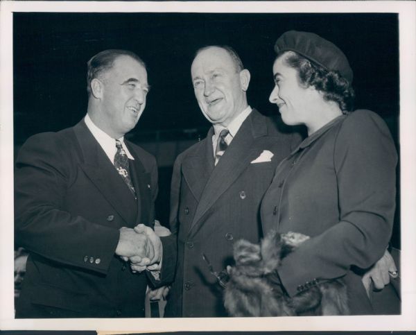 1950s Ty Cobb and Happy Chandler Detroit Tigers "The Sporting News Collection Archives" Original Type 1 7" x 9" Photo (Sporting News Collection Hologram/MEARS Type 1 Photo LOA)