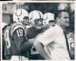1967 Johnny Unitas and Don Shula Baltimore Colts "TSN Collection Archives" Original Type 1 8" x 10" Photo (Sporting News Collection Hologram/MEARS Type 1 Photo LOA)