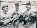 1946 Tommy Holmes, Ted Williams, and Max West - Boston Red Sox "The Sporting News Collection Archives" Original Type 1 8"x10" Photo (Sporting News Collection Hologram/MEARS Type 1 Photo LOA)